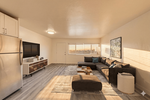 Floor plan for 2 beds, 1 bath, 600 sqft